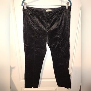 Black the essential slim by Anthropologie velvet ankle pants. Size 8